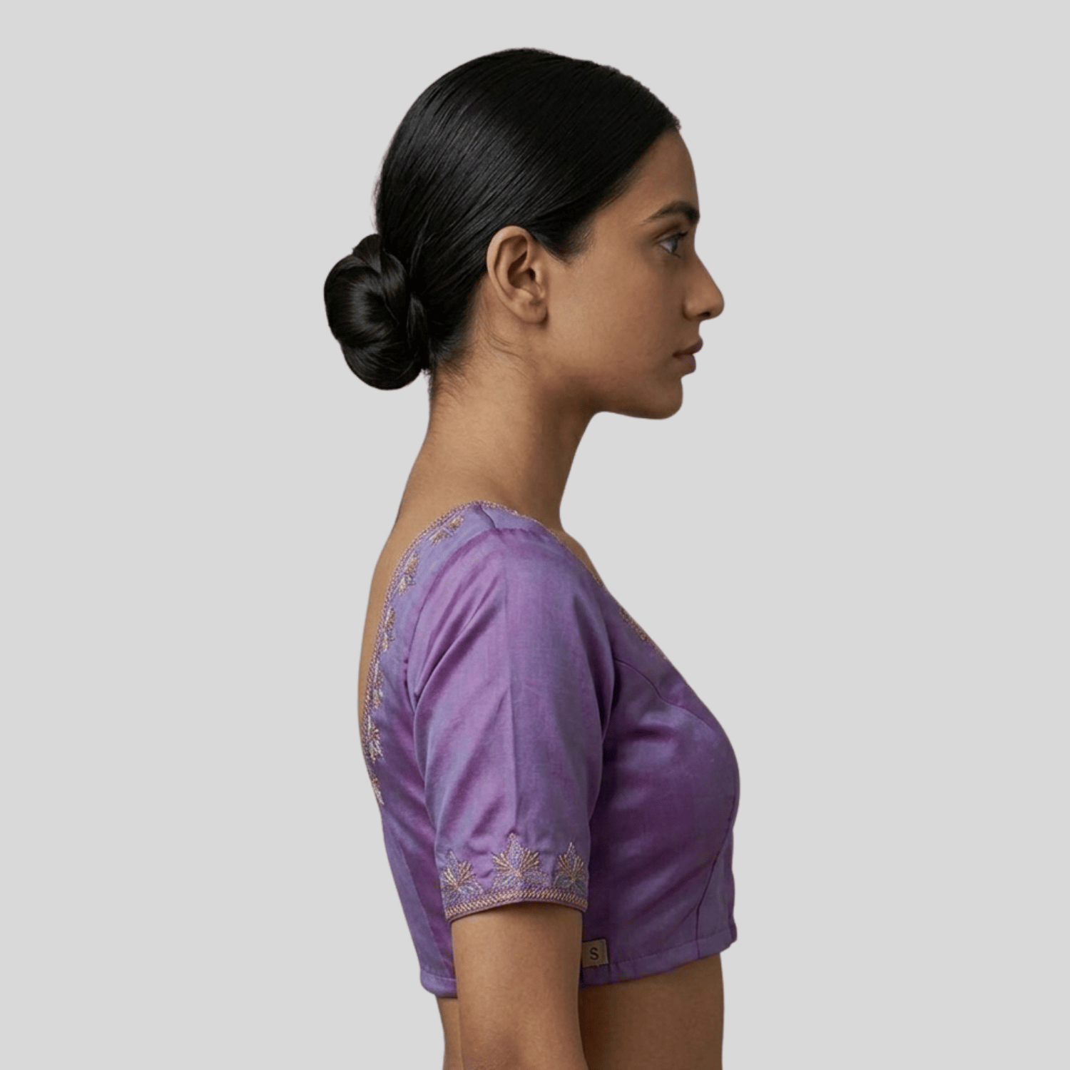 Silk Cotton Embroidery Blouse