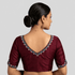 Silk Cotton V-Neck Embroidered Blouse ,Made To Order