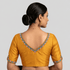 Silk Cotton V-Neck Embroidered Blouse ,Made To Order