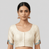 Silk Cotton V-Neck Embroidered Blouse ,Made To Order