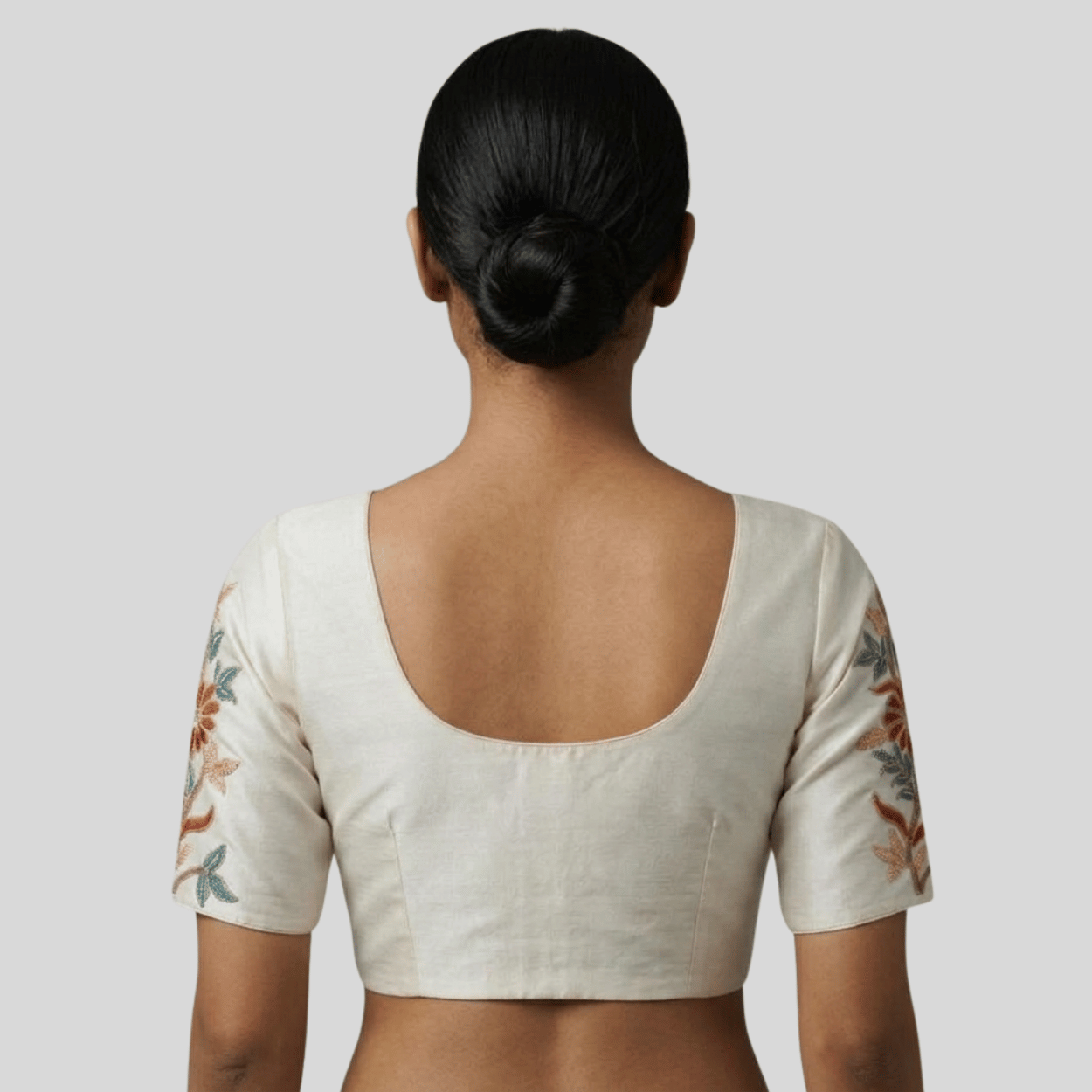 Cream color Silk cotton blouse
