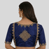 BLUE KOLAM EMBROIDERY NECK BLOUSES 