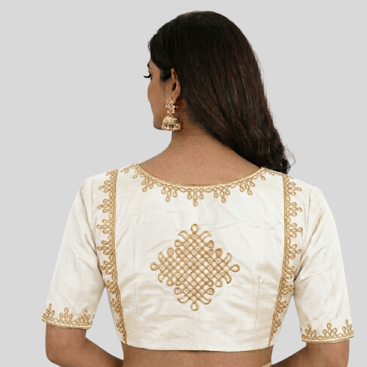 WHITE KOLAM EMBROIDERY DESIGNS 