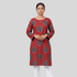 Red Boat Neck 3/4 th sleeve Kurti