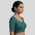 Green Color Cotton Readymade Blouse