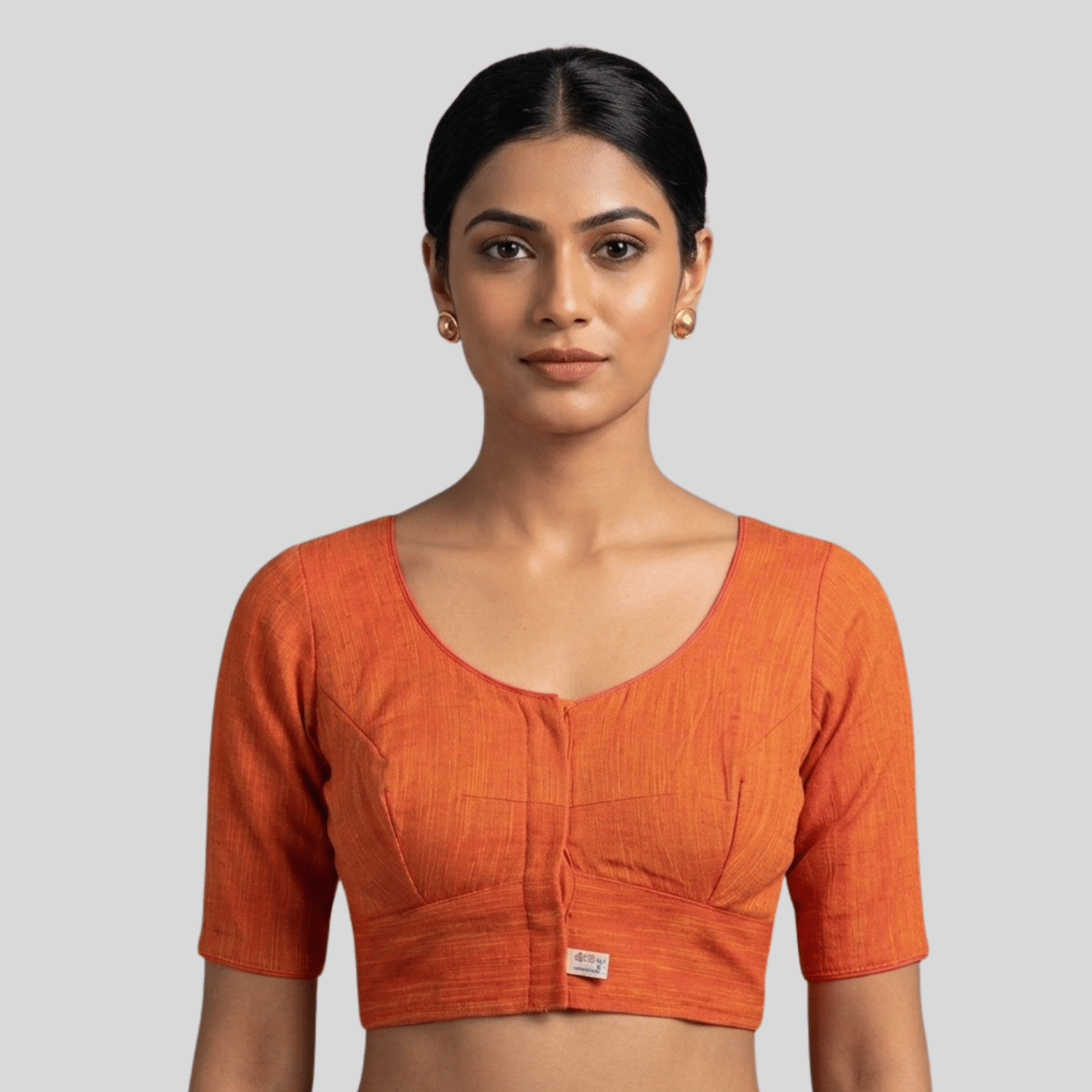 orange readymade blouse