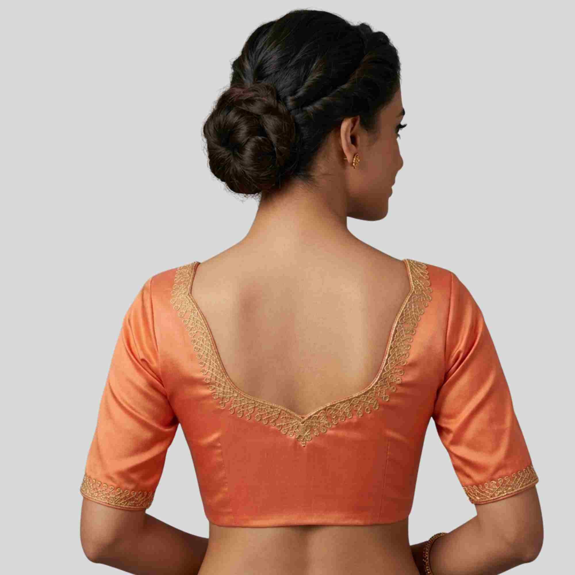 Kolam_Embroidered_Peach_Color_Bloue
