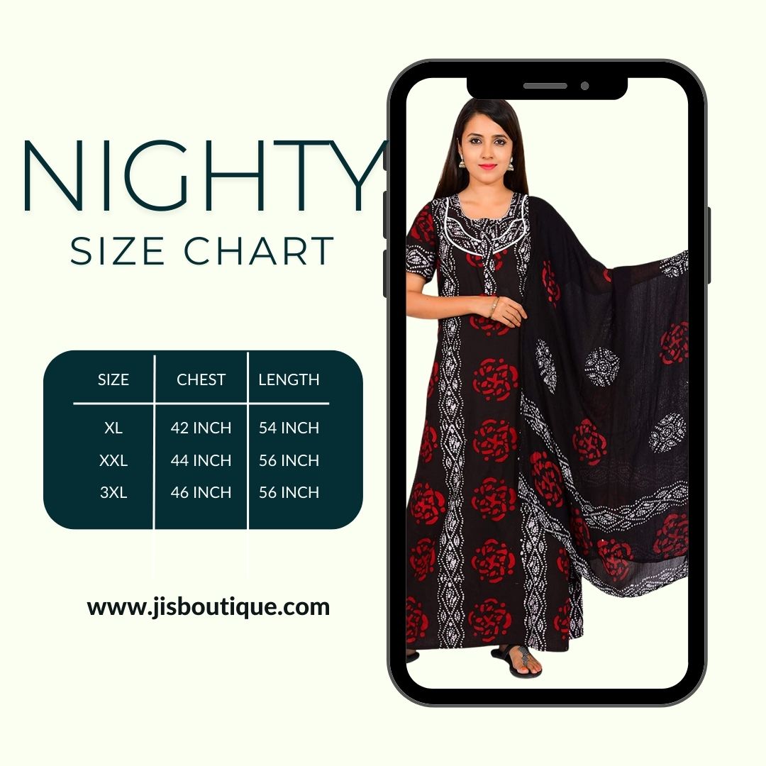 JISB NIGHTY MEASUREMENT CHART