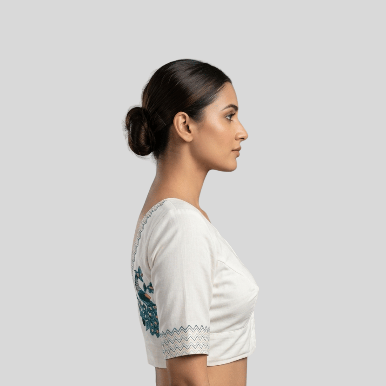 Zig Zag Embroidery Blouse 