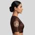 Circular Peacock sleeve embroidered blouse