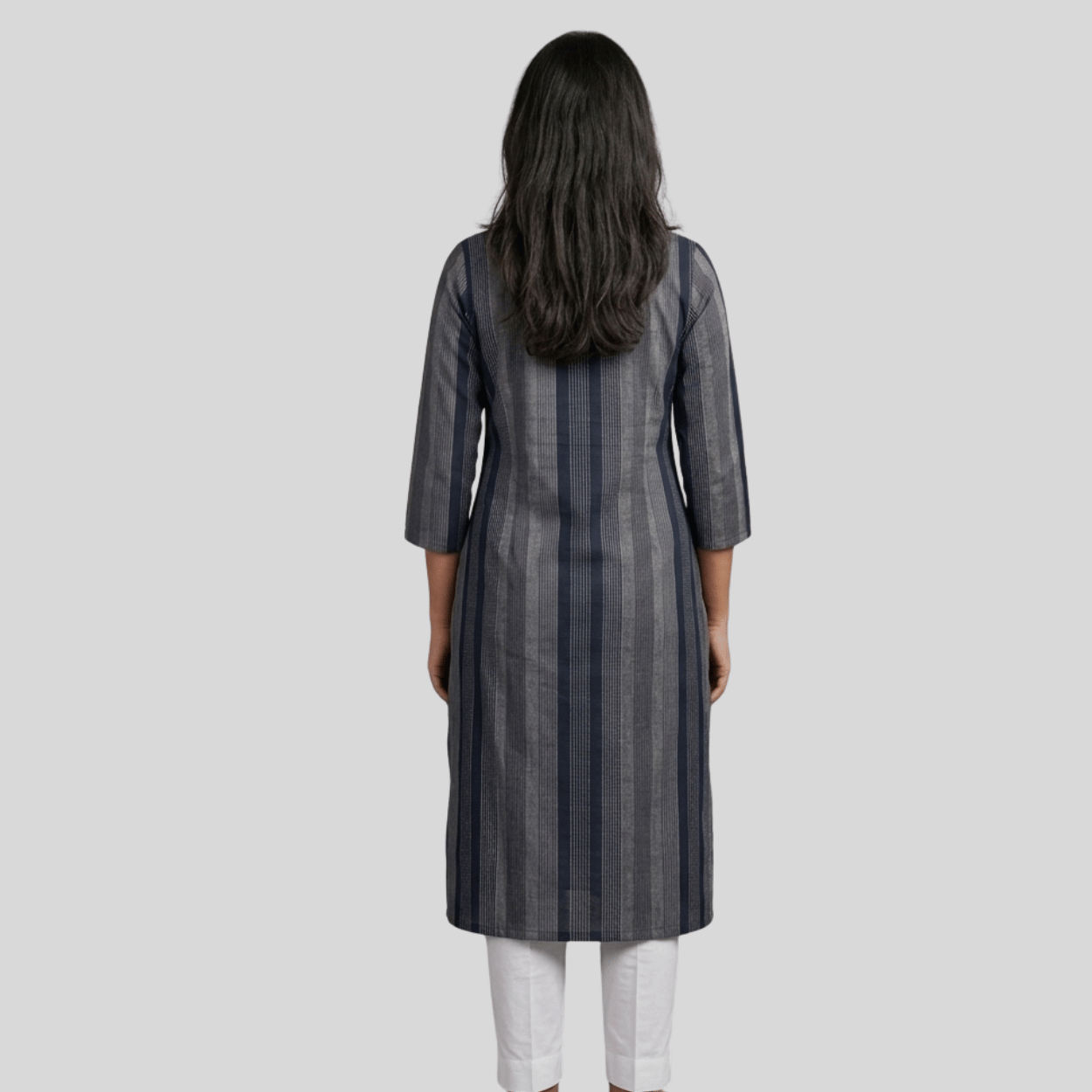 Black Side Cut Cotton Kurti