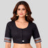 JISB Ikkat Border Princess High Neck Blouse