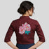 back Rose embroidery blouse 