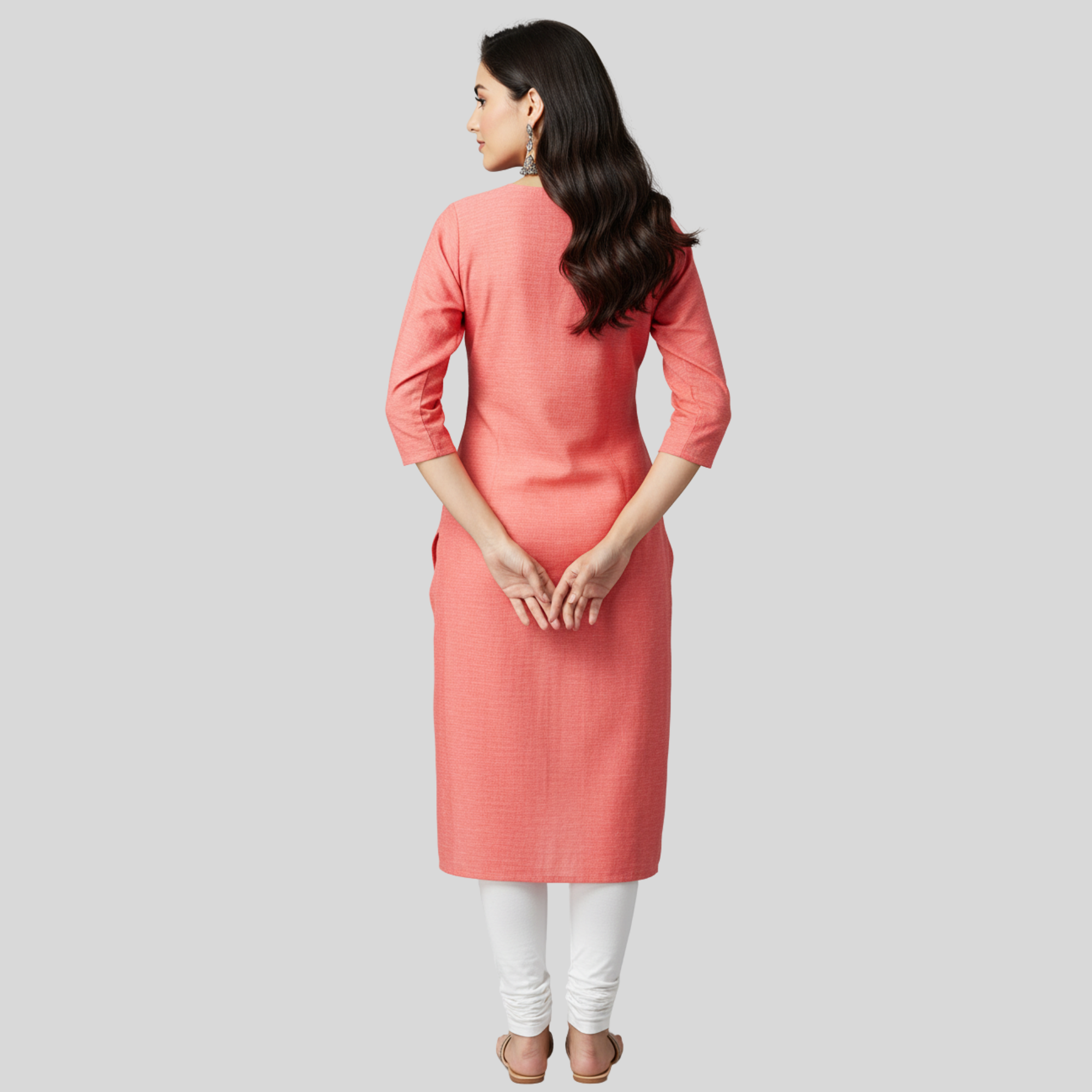 JISB Rayon embroidery 3/4 sleeve kurti