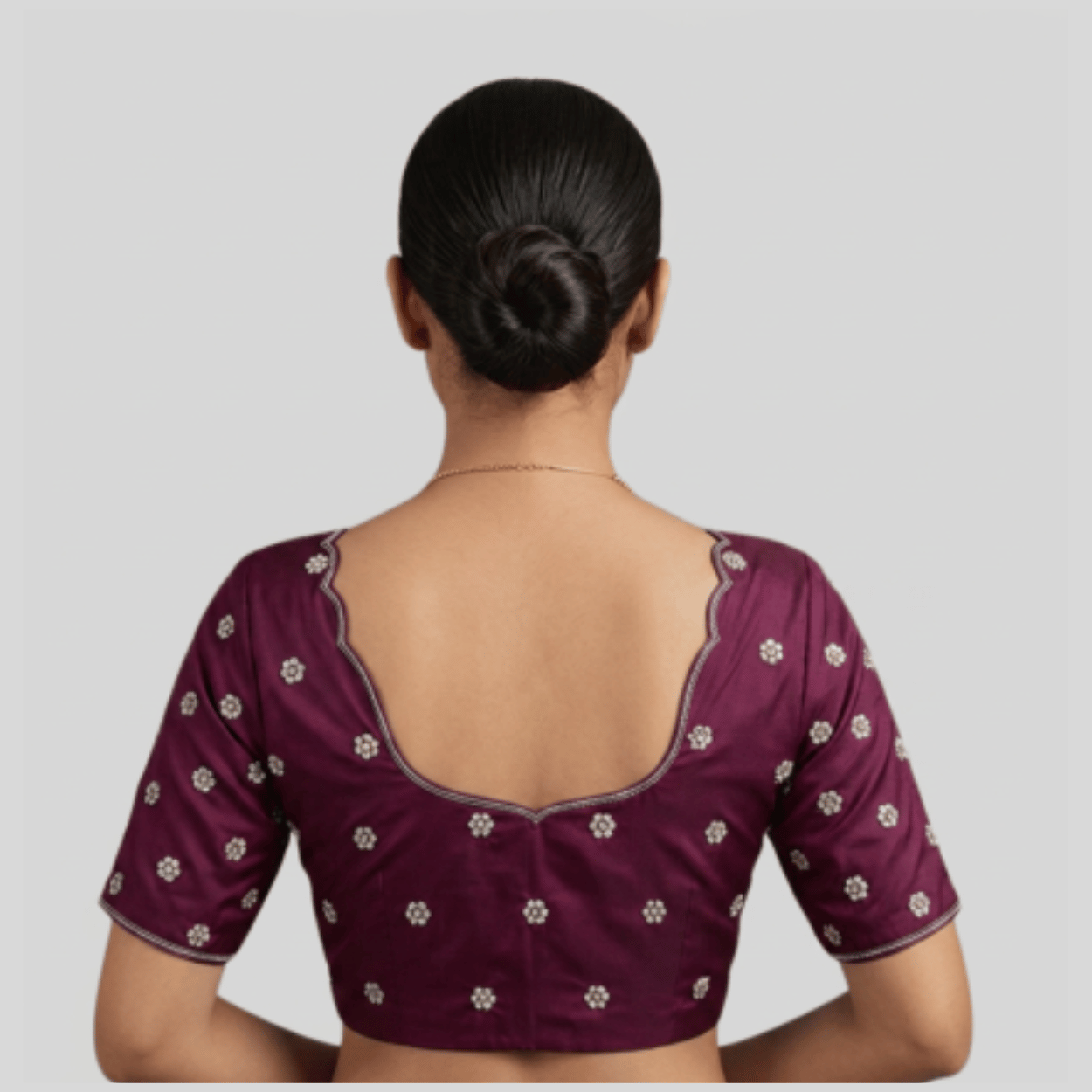 scalloped open back
