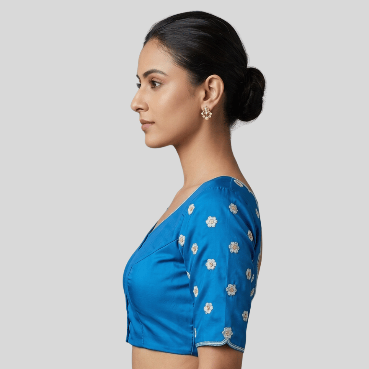 elbow sleeve blouse