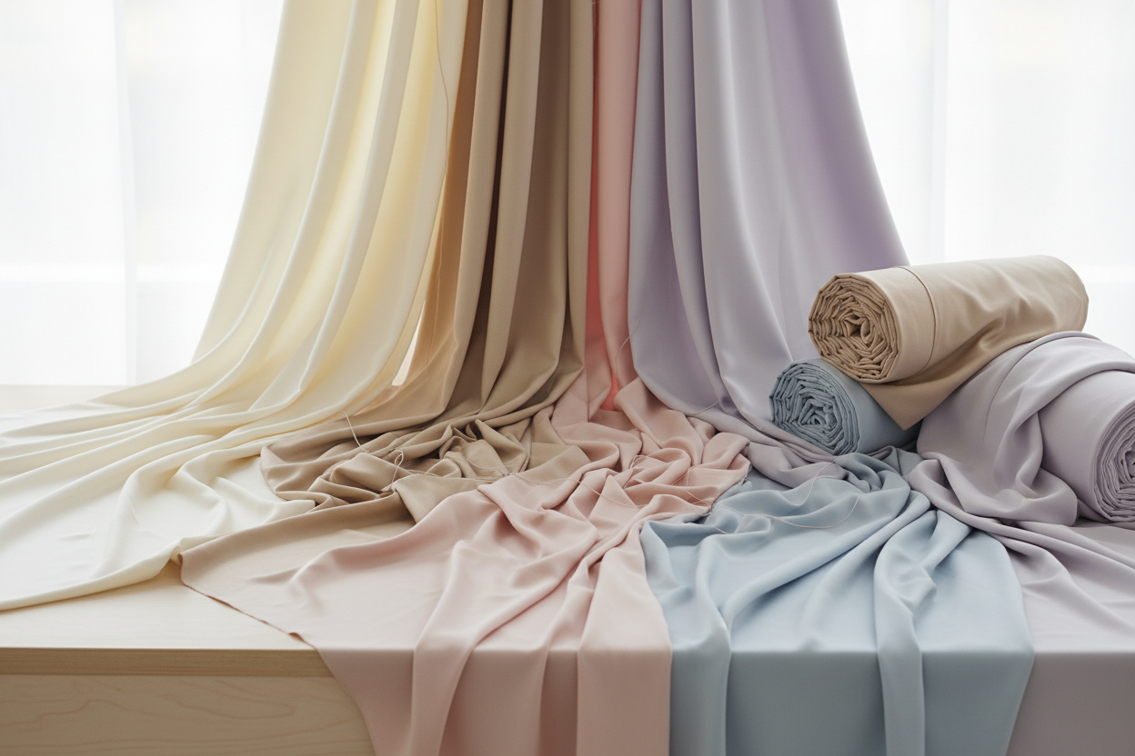 Silk cotton plain fabrics