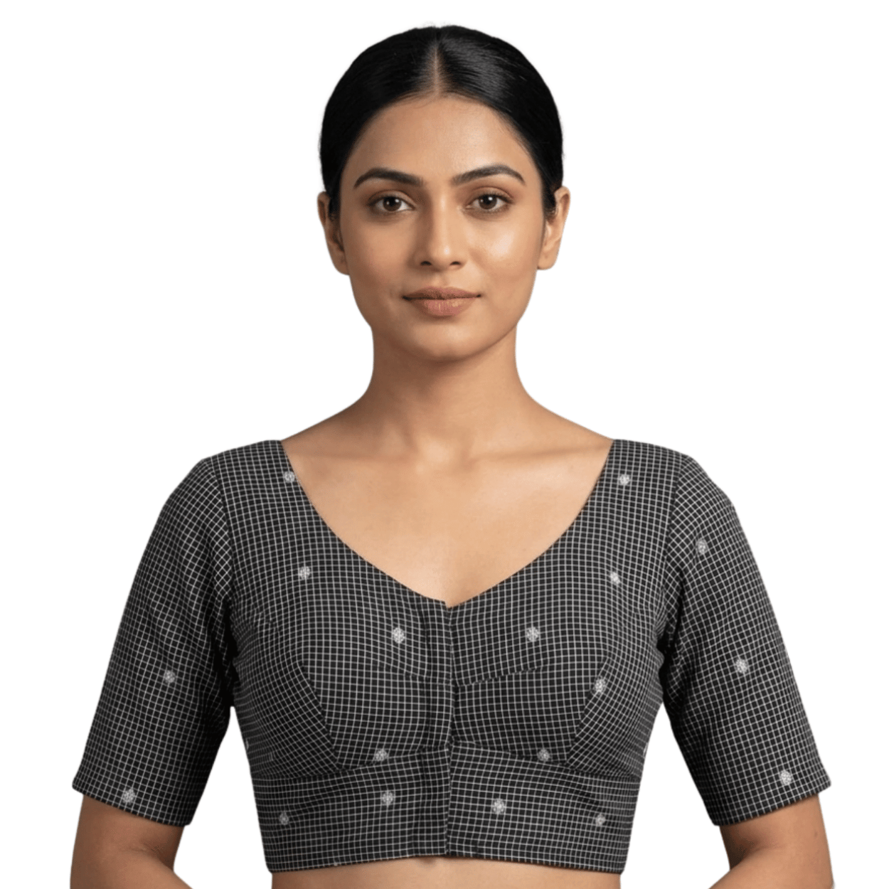 minichecked blouse 