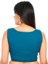 Sleeveless Cotton blouse, Peacock Blue - JIS BOUTIQUE